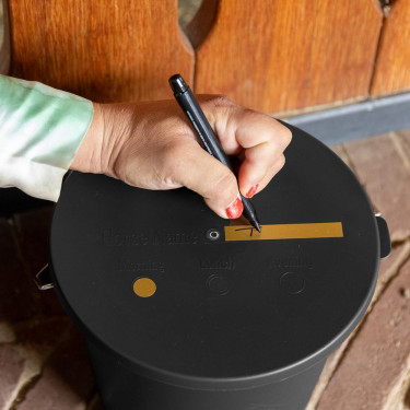 Emmer met deksel Grooming Deluxe van Kentucky Zwart