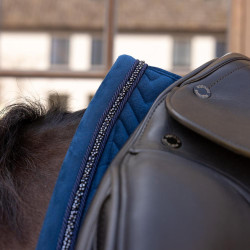 Kentucky velvet mini Pearls Dressuur zadeldekje Marine Marineblauw Kentucky velvet mini Pearls Dressuur zadeldekje Marine Marineblauw