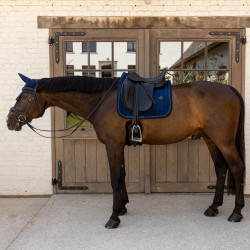 Kentucky velvet mini Pearls Dressuur zadeldekje Marine Marineblauw Kentucky velvet mini Pearls Dressuur zadeldekje Marine Marineblauw