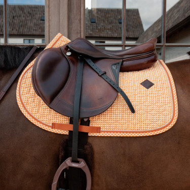 Kentucky fluwelen zadeldek met prints Oranje