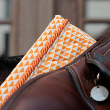 Kentucky fluwelen zadeldek met prints Oranje