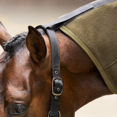 Fleecedeken met hals Imperial Riding Fundamental Olijfgroen