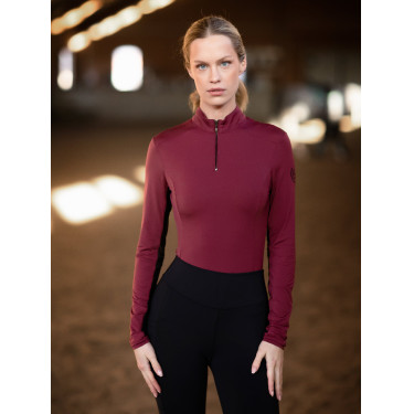 Base layer Equestrian Stockholm Air Breeze Sunshirt dames Bordeaux