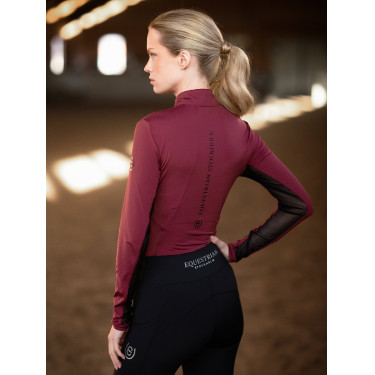 Base layer Equestrian Stockholm Air Breeze Sunshirt dames Bordeaux