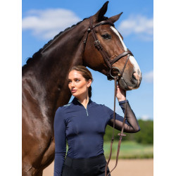 Base layer Equestrian Stockholm Air Breeze Sunshirt dames Middernachtblauw Marineblauw