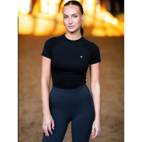 Base Layer Equestrian Stockholm Dynamic dames korte mouwen Zwarte editie Base Layer Equestrian Stockholm Dynamic dames korte mouwen Zwarte editie