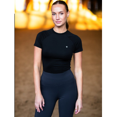 Base Layer Equestrian Stockholm Dynamic dames korte mouwen Zwarte editie