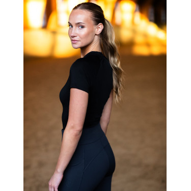 Base Layer Equestrian Stockholm Dynamic dames korte mouwen Zwarte editie