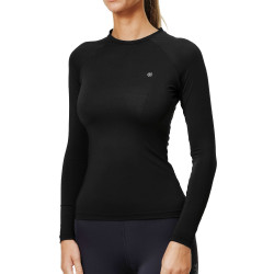 Base Layer Equestrian Stockholm Dynamic dames met lange mouwen Zwart