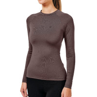 Base Layer Equestrian Stockholm Dynamic dames met lange mouwen Moderne mokka Bruin