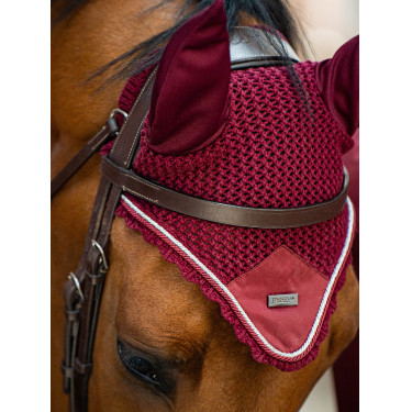 Antivliegen-oornetje Equestrian Stockholm Bordeaux Antivliegen-oornetje Equestrian Stockholm Bordeaux