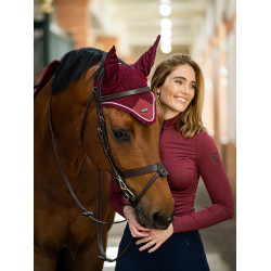 Antivliegen-oornetje Equestrian Stockholm Bordeaux Antivliegen-oornetje Equestrian Stockholm Bordeaux