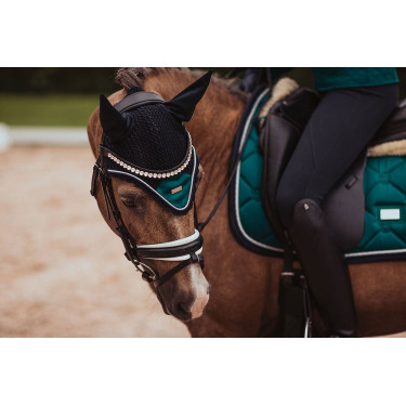 Antivliegen-oornetje Equestrian Stockholm Smaragd Groen Antivliegen-oornetje Equestrian Stockholm Smaragd Groen