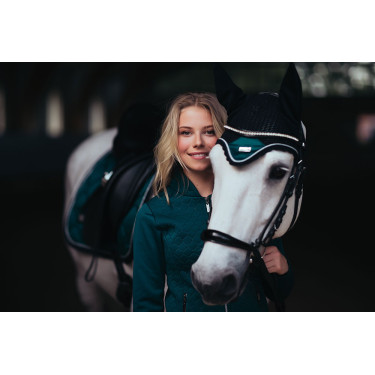 Antivliegen-oornetje Equestrian Stockholm Smaragd Groen Antivliegen-oornetje Equestrian Stockholm Smaragd Groen