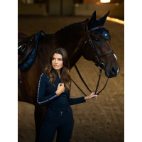 Antivliegen-oornetje Equestrian Stockholm Helemaal zwart glanzend Antivliegen-oornetje Equestrian Stockholm Helemaal zwart glanzend