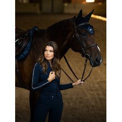 Antivliegen-oornetje Equestrian Stockholm Marine moderne tech Marineblauw