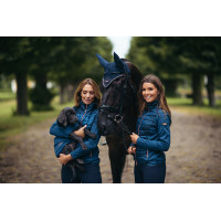 Antivliegen-oornetje Equestrian Stockholm Helemaal zwart glanzend Antivliegen-oornetje Equestrian Stockholm Helemaal zwart glanzend