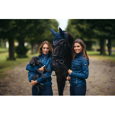 Antivliegen-oornetje Equestrian Stockholm Monaco blauw