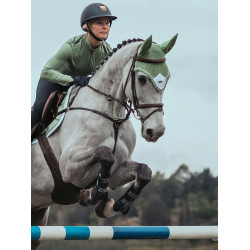 Antivliegen-oornetje Equestrian Stockholm Wit pistache Groen