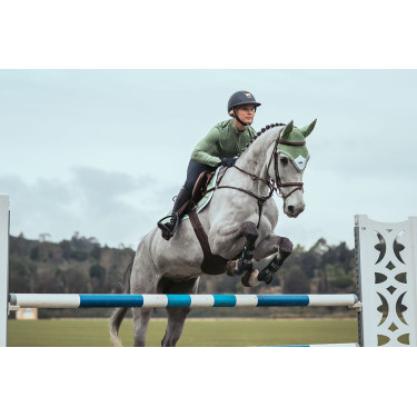 Antivliegen-oornetje Equestrian Stockholm Wit pistache Groen