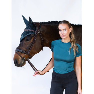 Moderne Equestrian Stockholm vliegenkap Teal blauw