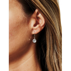 Equestrian Stockholm Crystal oorringen Timeless wit glimmer