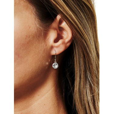 Equestrian Stockholm Crystal oorringen Timeless wit glimmer