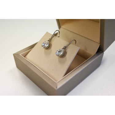 Equestrian Stockholm Crystal oorringen Timeless wit glimmer