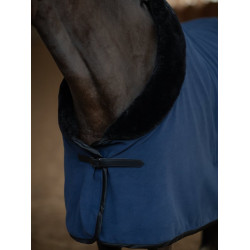 Equestrian Stockholm fleece deken met bont Venetië donker