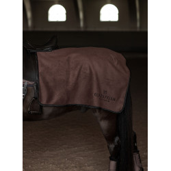 Vierkante fleece-zadeldekje Equestrian Stockholm Moderne mokka