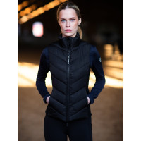 Mouwloze gewatteerde bodywarmer Equestrian Stockholm Versatile voor dames Zwart