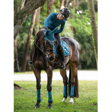 Equestrian Stockholm dressuurbeschermers van mesh Teal blauw