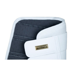 Equestrian Stockholm dressuurbeschermers van mesh Wit goudkleurig Marineblauw Equestrian Stockholm dressuurbeschermers van mesh Wit goudkleurig Marineblauw