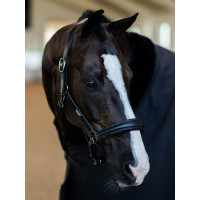 Equestrian Stockholm anatomisch glinsterend lederen halster Full kastanjebruin Equestrian Stockholm anatomisch glinsterend lederen halster Full kastanjebruin