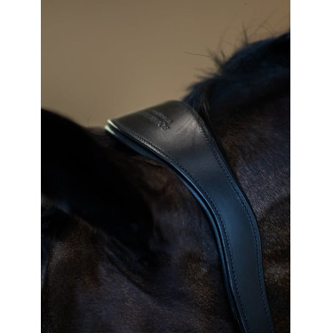 Equestrian Stockholm anatomisch glinsterend lederen halster Zwarte editie Equestrian Stockholm anatomisch glinsterend lederen halster Zwarte editie