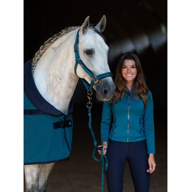 Halster en lijn Equestrian Stockholm Aurora-blauw Halster en lijn Equestrian Stockholm Aurora-blauw