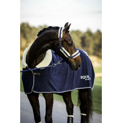 Halster en leadrope Equestrian Stockholm met bont Marine Marineblauw