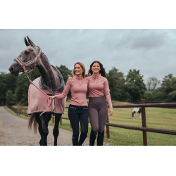 Halster en leadrope Equestrian Stockholm met bont Roze