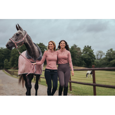 Halster en leadrope Equestrian Stockholm met bont Roze