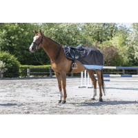 Zadeldeken Equithème Tyrex 600 D Zwart / blauw