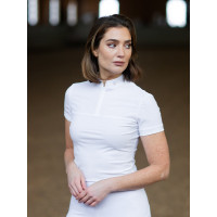 Wedstrijdpolo Equestrian Stockholm Divine Motion dames korte mouwen Germany Wit