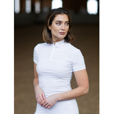 Wedstrijdpolo Equestrian Stockholm Divine Motion dames korte mouwen Germany Wit Wedstrijdpolo Equestrian Stockholm Divine Motion dames korte mouwen Germany Wit
