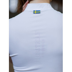 Wedstrijdpolo Equestrian Stockholm Divine Motion dames korte mouw Sweden Wit
