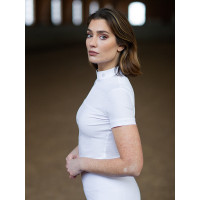 Wedstrijdpolo Equestrian Stockholm Divine Motion dames korte mouw Sweden Wit