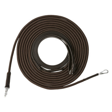 Lange teugels Riding World leer / touw Lange teugels Riding World leer / touw