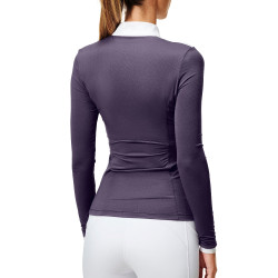 Wedstrijdpolo Equestrian Stockholm Fine Line dames Donkerpaars