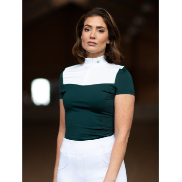 Wedstrijdpolo Equestrian Stockholm Fine Line dames korte mouw Dramatische maandag