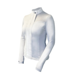 Wedstrijdpolo Equestrian Stockholm Light Breeze dames lange mouwen UV Wit perfectie