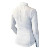 Wedstrijdpolo Equestrian Stockholm Light Breeze dames lange mouwen UV Wit perfectie