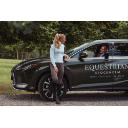 Wedstrijdpolo Equestrian Stockholm Light Breeze dames lange mouwen UV Wit perfectie